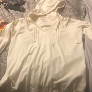 Off white lightweight hoodie